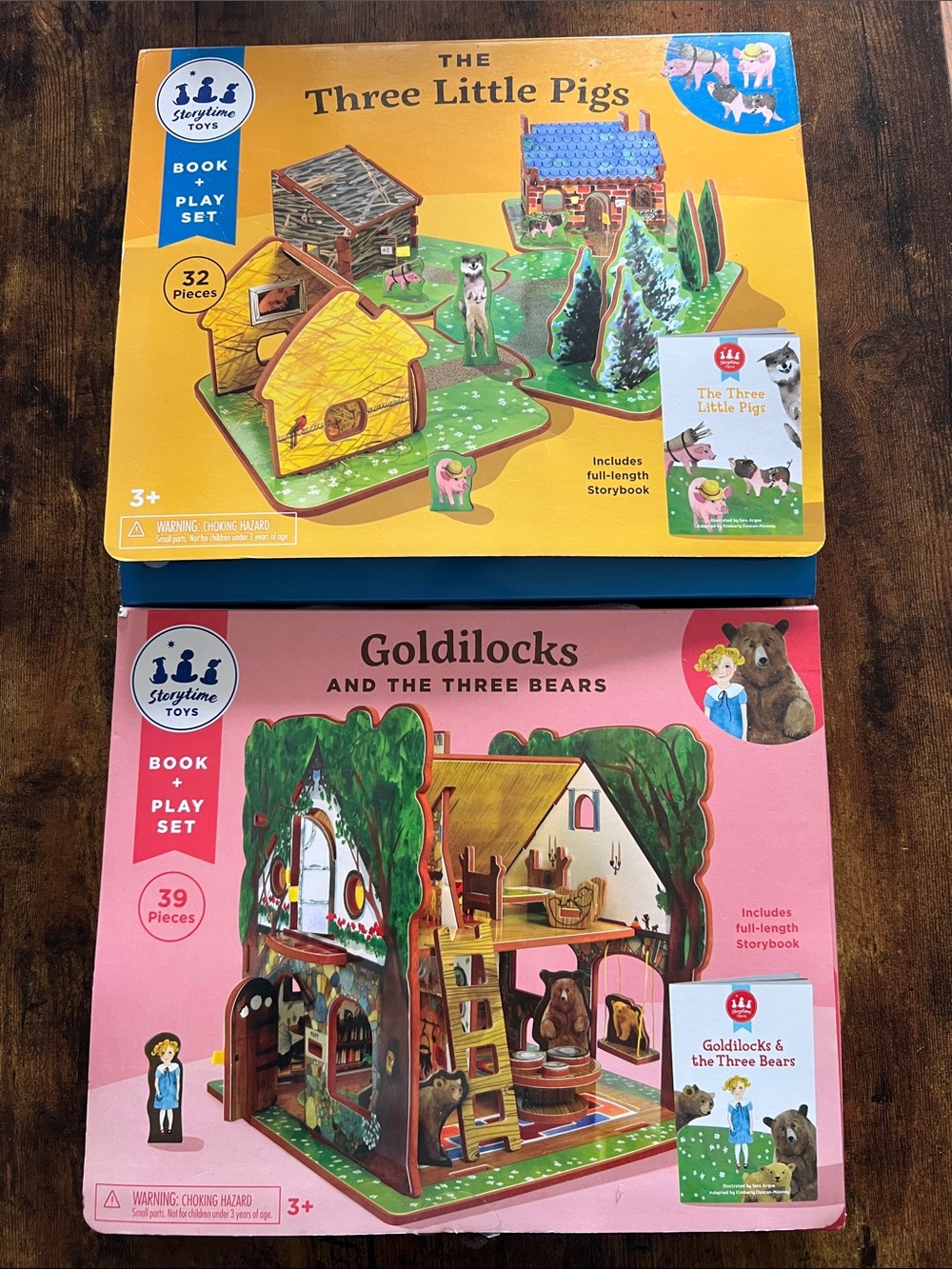 Book and Play Set The 3 Little Pigs and Goldilocks and the 3 Bears